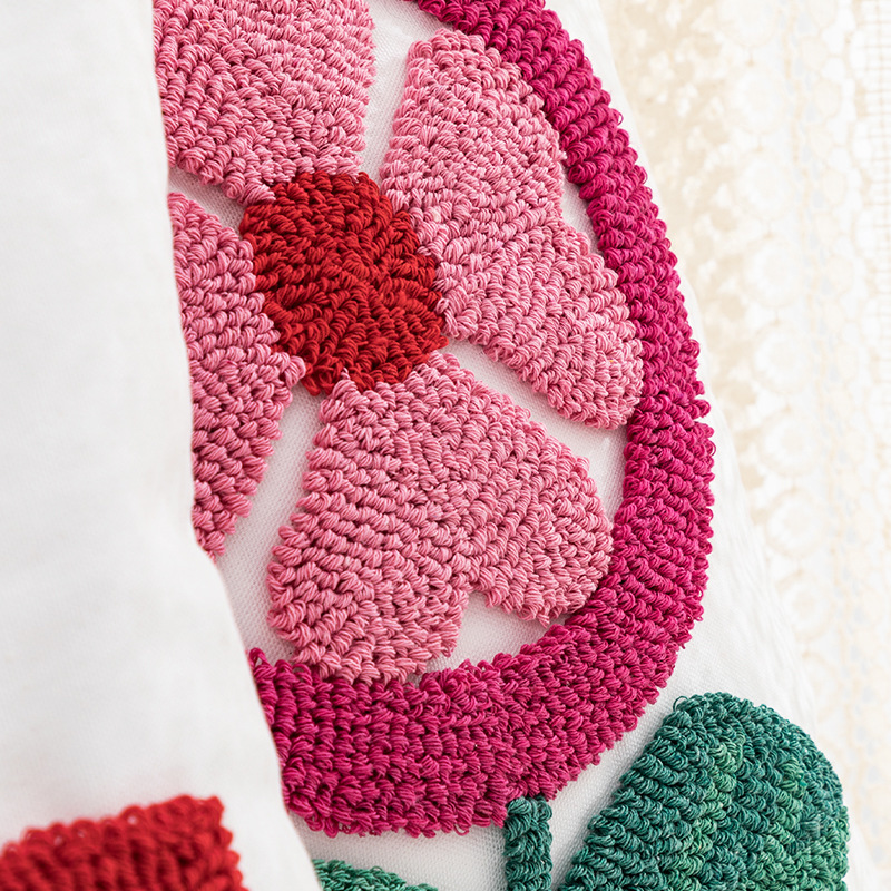 Canvas Embroidered Pillow